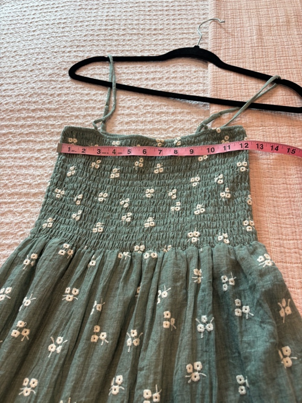 Altar’d State Baylor Embroidered Soft Green Maxi dress size Medium - Picture 12 of 15